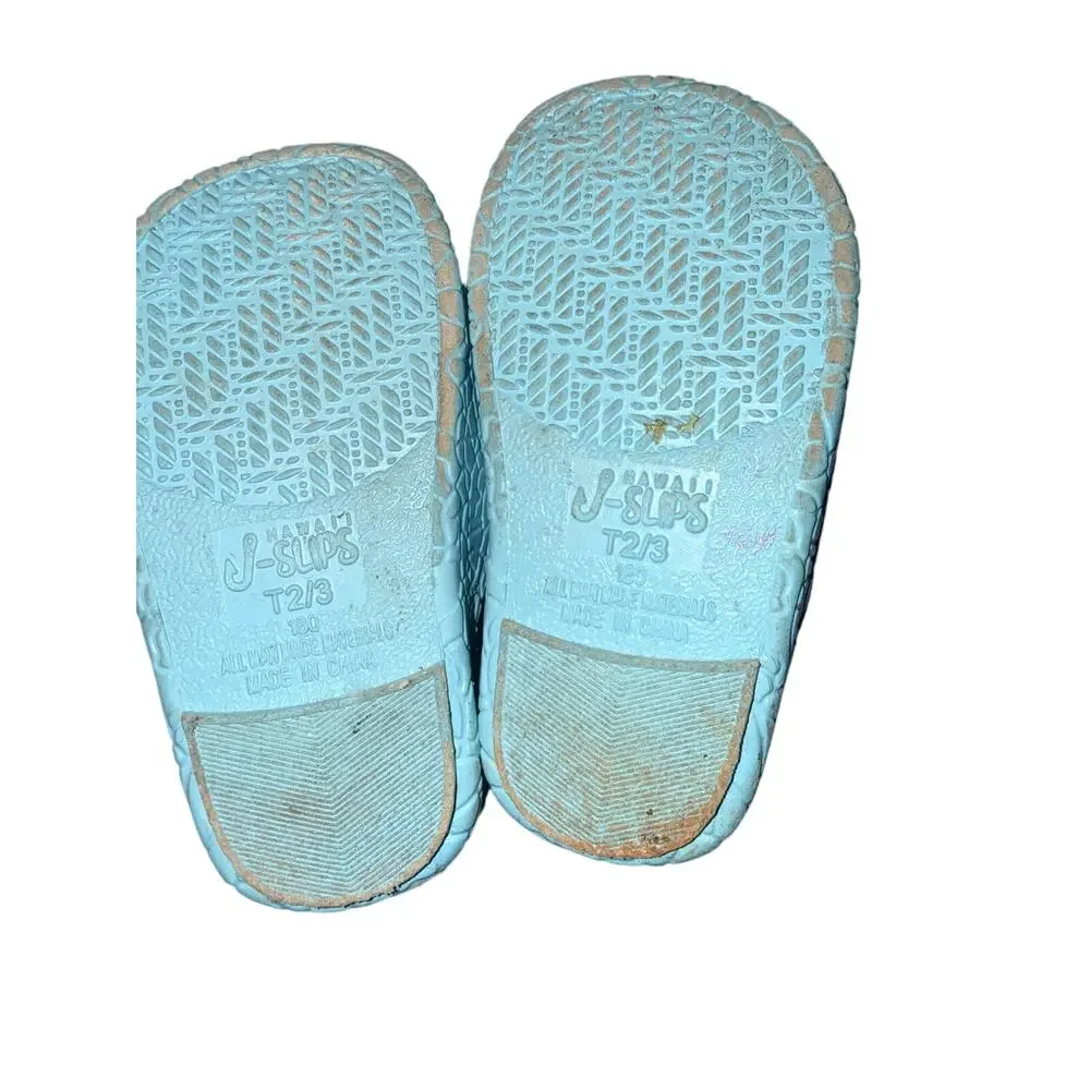 Hawaii kids J Slips sz T2/3 Jesus Sandals Blue